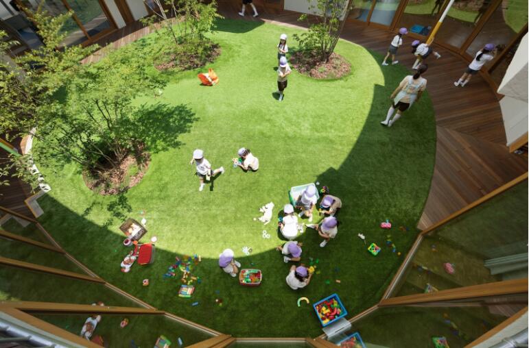 2000㎡幼儿园室外设计森系生态风格效果图